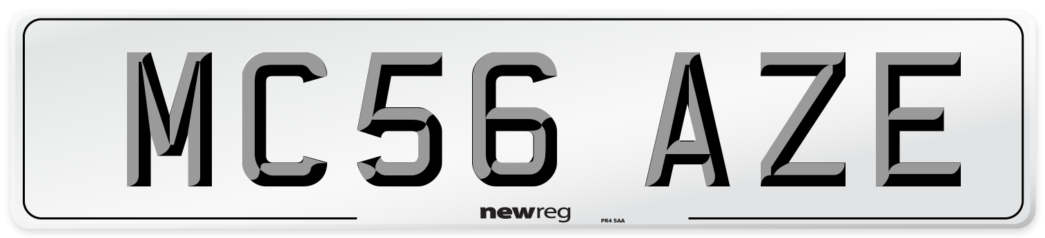 MC56 AZE Number Plate from New Reg
